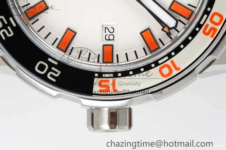 MIROTIME 0219 Aquatimer Automatic SS RSF 1:1 Best Edition White Orange Dial on Black Rubber Strap A Supportive 7069